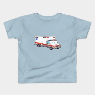 Cute Cartoon Ambulance Car Kids T-Shirt